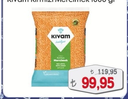 Kivam Kırmızı Mercimek 1000 Gr