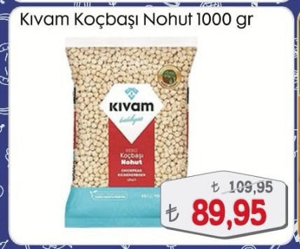 Kıvam Koçbaşı Nohut 1000 Gr