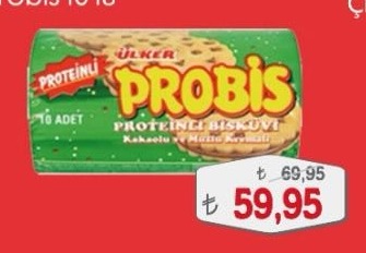 Ülker Proteinli Probis Bisküvi Kakaolu Ve Muz Kırmalı 10 Adet