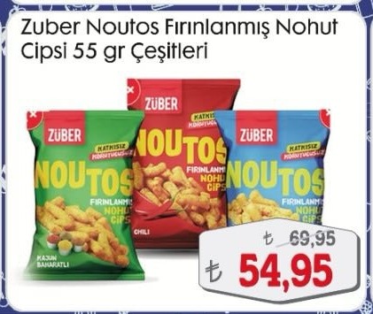 Zuber Noutos Firinlanmis Nohut Cipsi 55 G
