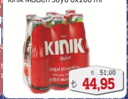 Kınık Maden Suyu 6X200 Ml