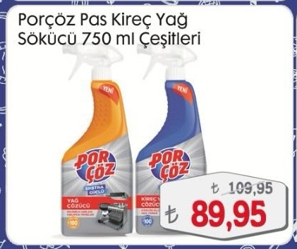 Porçöz Yağ Çözücü 750Ml