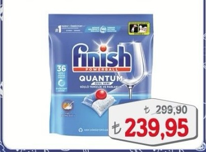 Finish Quantum Powerball Özel Seri Güçlü Temizlik Ve Parlaklık 36 Adet