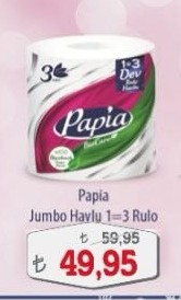 Papia Jumbo Havlu 1=3 Rulo