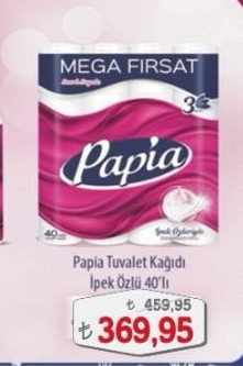 Papia Tuvalet Kağıdı İpek Özlü 40'Lı