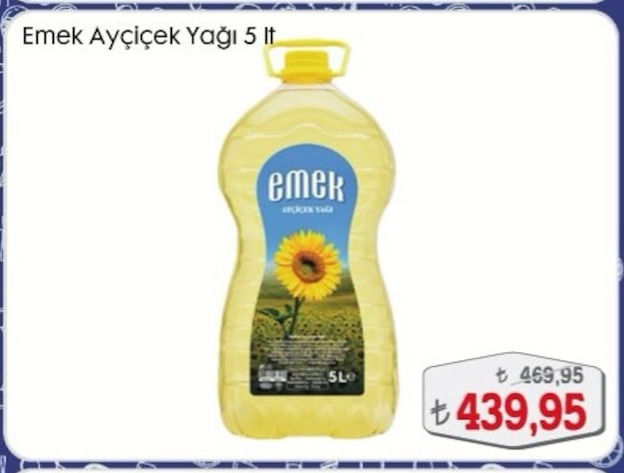 Emek Ayçiçek Yağı 5 Lt