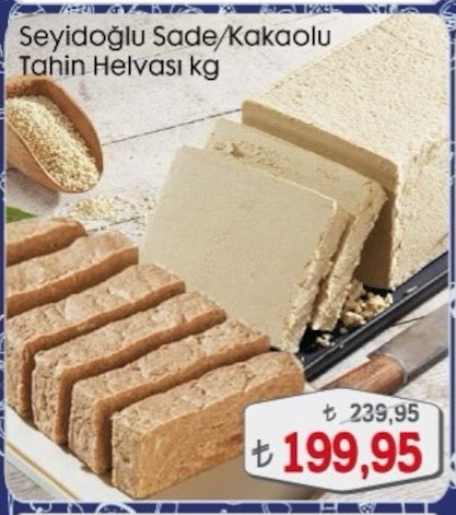 Seyidoğlu Sade/Kakaolu Tahin Helvası Kg