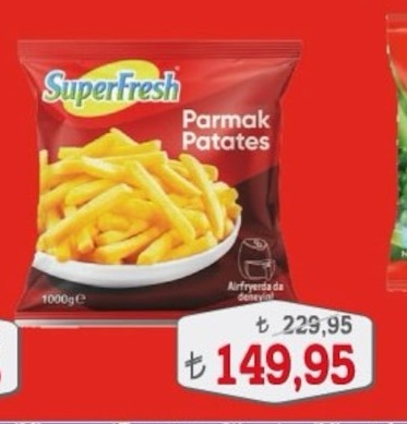 Superfresh Parmak Patates 1000 Gr