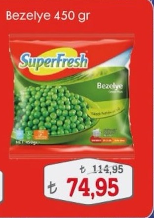 Superfresh Bezelye 450 Gr
