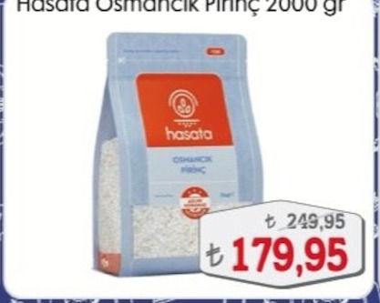 Hasata Osmancık Pirinç 2000 Gr