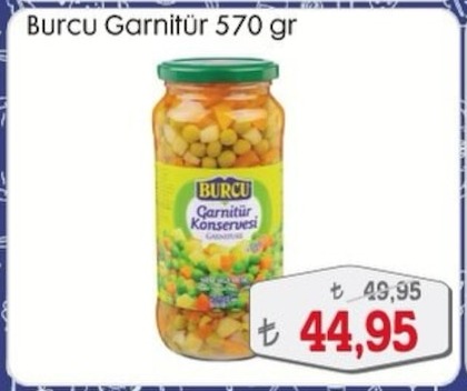 Burcu Garnitür Konservesi 570 Gr
