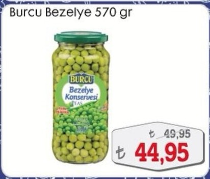 Burcu Bezelye Konservesi 570 Gr