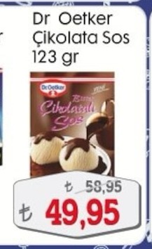 Dr. Oetker Çikolata Sos 123 Gr