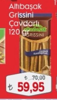 Altıbaşak Grissini Çavdarlı 120 Gr