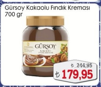 Gürsoy Kakaolu Fındık Kreması 700 Gr