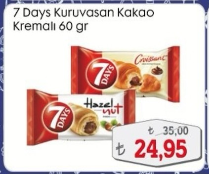 7 Days Kruvasan Kakao Kremalı 60 Gr