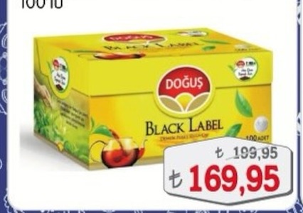 Doğuş Black Label Demlik Poşet Çay 100 Adet