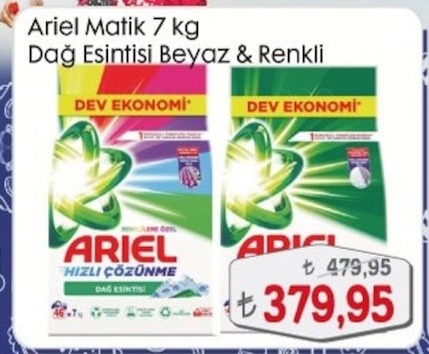 Ariel Matik 7 Kg Dağ Esintisi Beyaz & Renkli Deterjan