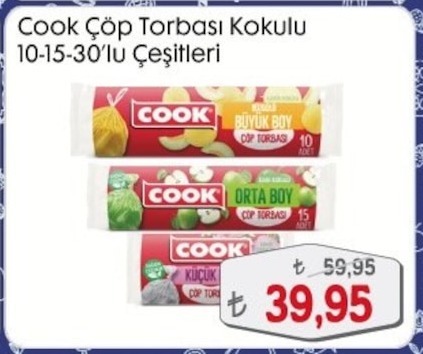 Cook Çöp Torbası Kokulu 10-15-30 Adet