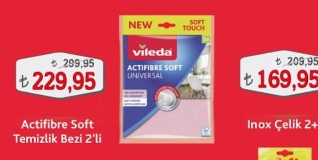 Vileda Actifibre Soft Universal
Temizlik Bezi 2'Li