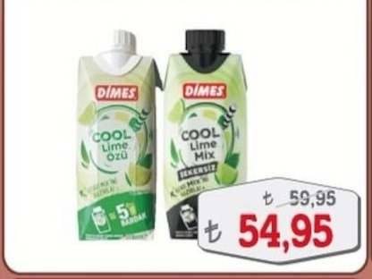 Dimes Cool Lime Özü Ve Cool Lime Mix Şekersiz