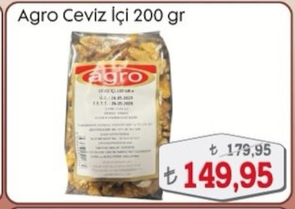 Agro Ceviz İçi 200 Gr