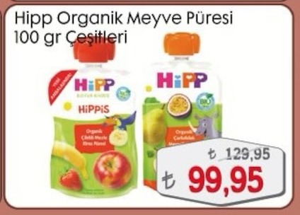 Hipp Organik Meyve Püresi Çeşitleri 100 Gr