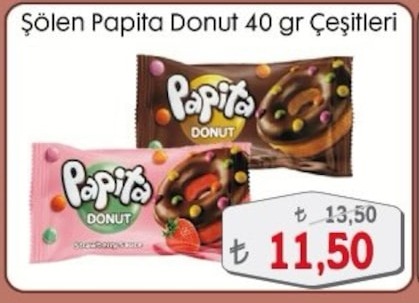 Şölen Papita Donut 40Gr Çeşitleri