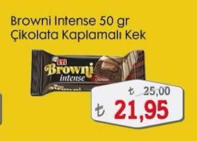 Eti Browni Intense 50 Gr Çikolata Kaplamalı Kek