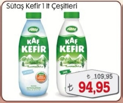 Sütaş Kefir 1Lt Çeşitleri