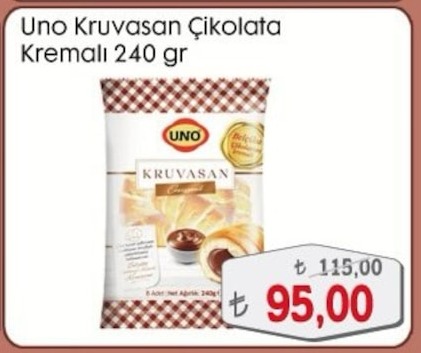 Uno Kruvasan Çikolata Kremalı 240Gr