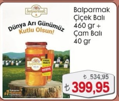 Balparmak Çiçek Balı 460Gr + Çam Balı 40Gr