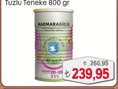 Marmarabirlik Tuzlu Teneke 800 Gr