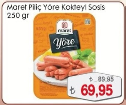 Maret Piliç Yöre Kokteyl Sosis 250 Gr