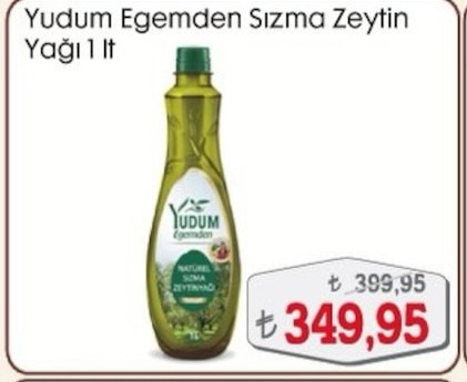 Yudum Egemden Sızma Zeytin Yağı 1 Lt