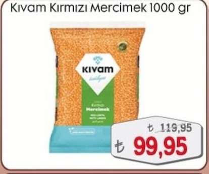 Kıvam Kırmızı Mercimek 1000 Gr