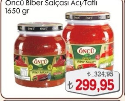 Öncü Biber Salçası Acı/Tatlı 1650 Gr