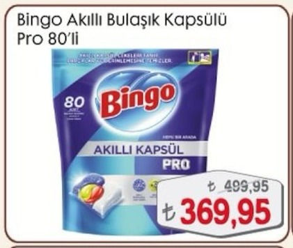 Bingo Akıllı Bulaşık Kapsülü Pro 80'Li