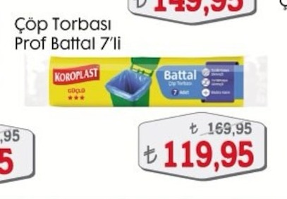Koroplast Çöp Torbası Prof Battal 7'Li