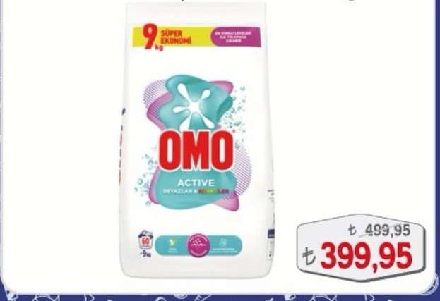 Omo Active Beyazlar & Renkliler 9Kg