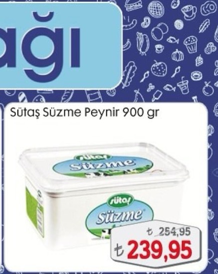 Sütaş Süzme Peynir 900 Gr