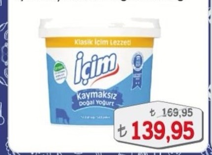 İçim Kaymaksız Doğal Yoğurt
