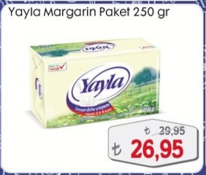 Yaylı Margarin Paket 250 Gr