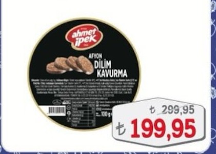 Ahmet İpek Afyon Dilim Kavurma 100G
