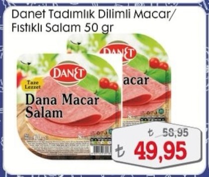 Danet Dana Macar Fıstıklı Salam 50Gr