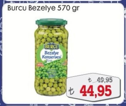 Burcu Bezelye Konservesi 570 Gr