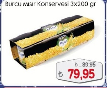Burcu Misir Konservesi 3X200 Gr