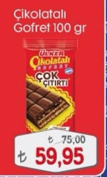 Ülker Çikolatalı Gofret 100Gr