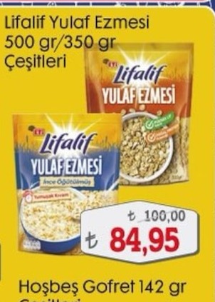 Lifen Yulaf Ezmesi 500 Gr/350 Gr