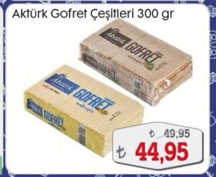 Aktürk Gofret Çeşitleri 300G
